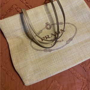 Prada Natural Raffia Paglia Tote